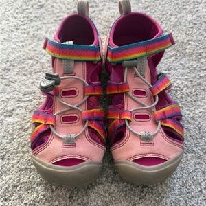 Keen Pink and Rainbow Kids Sandals